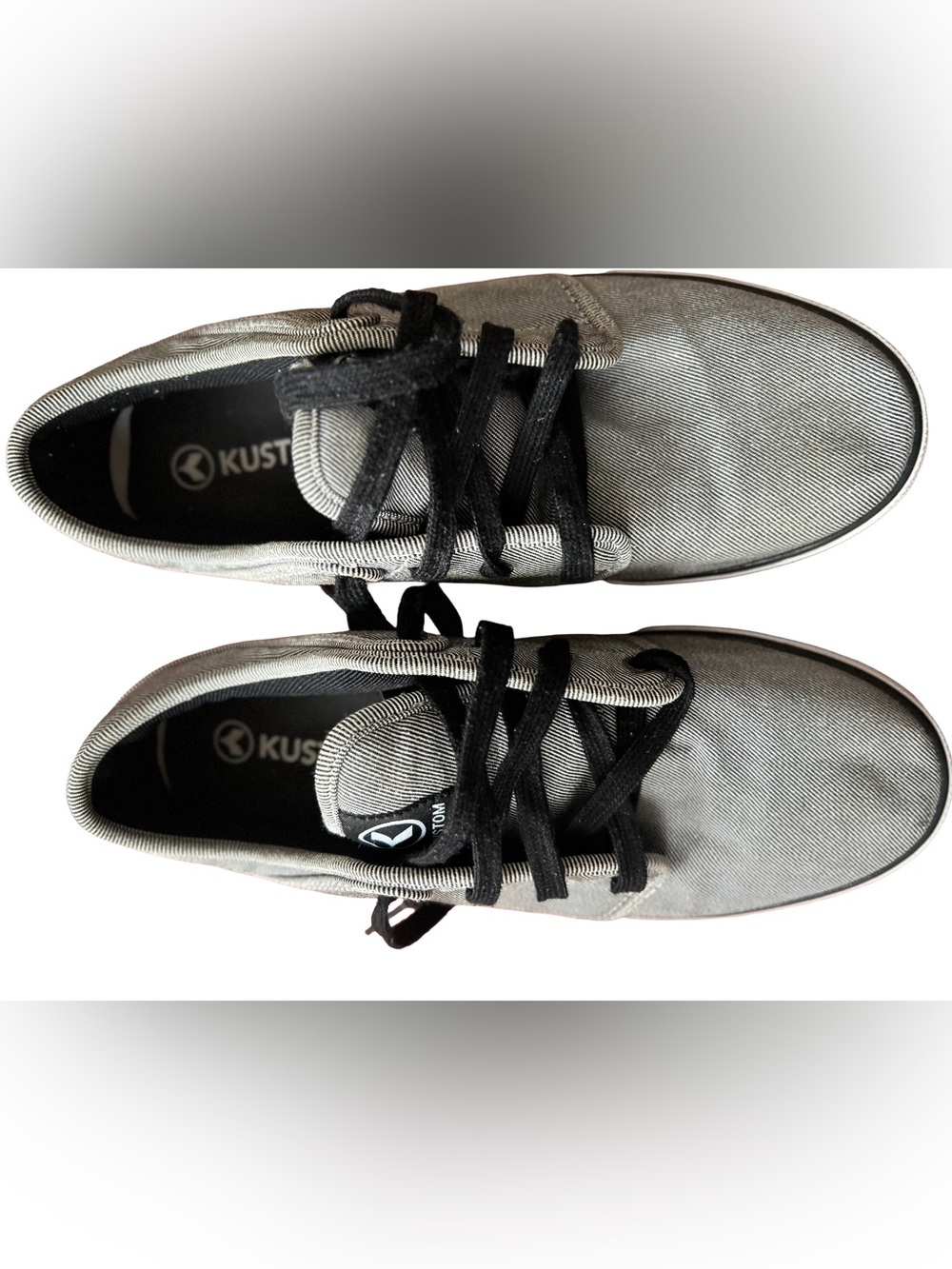 Kustom, Men's Low-Top Canvas Sneakers in Gray, Sz 10